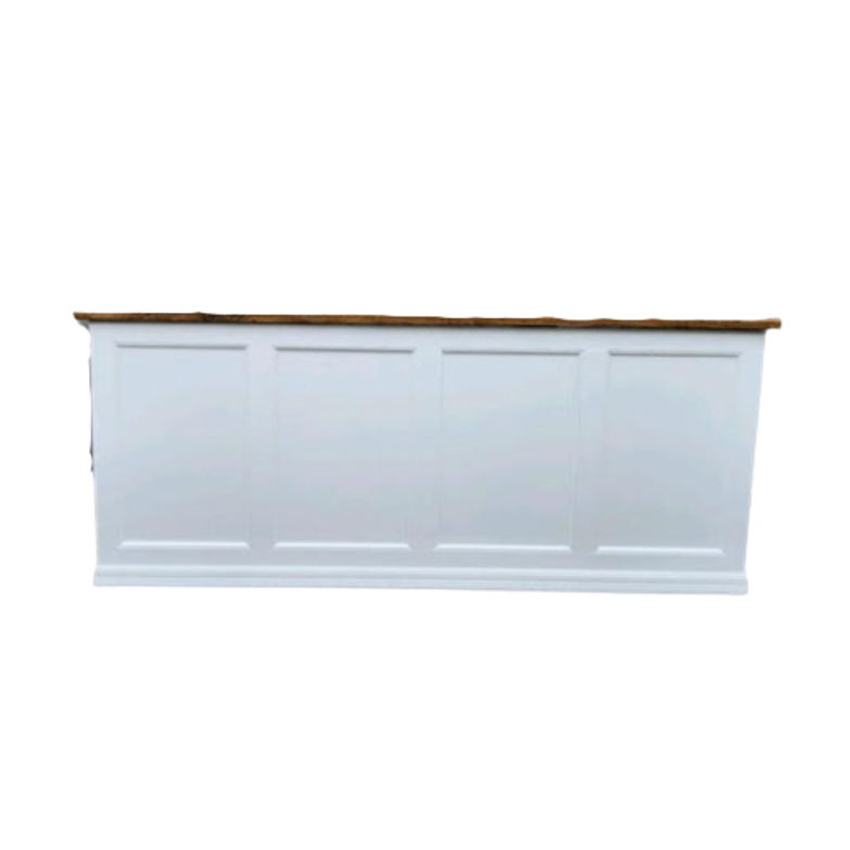 Reston Bar – White Bar with Stained Top